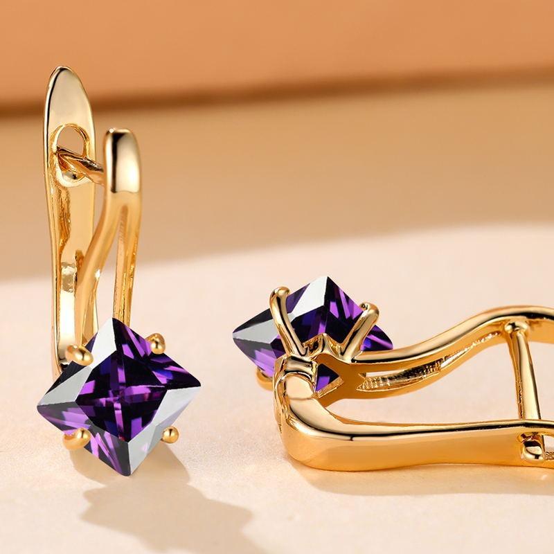 Geometric Drop Earrings Fashion Gold Color Wedding Party Earrings Jewelry Gifts