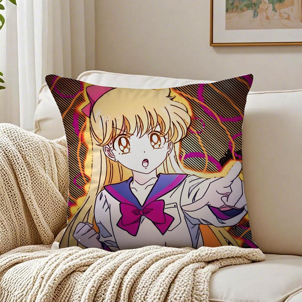 anime magical SSailor MMoon Cushion Cover Pillowcase Antidustmite living Room Sofa Decor Cushion Room