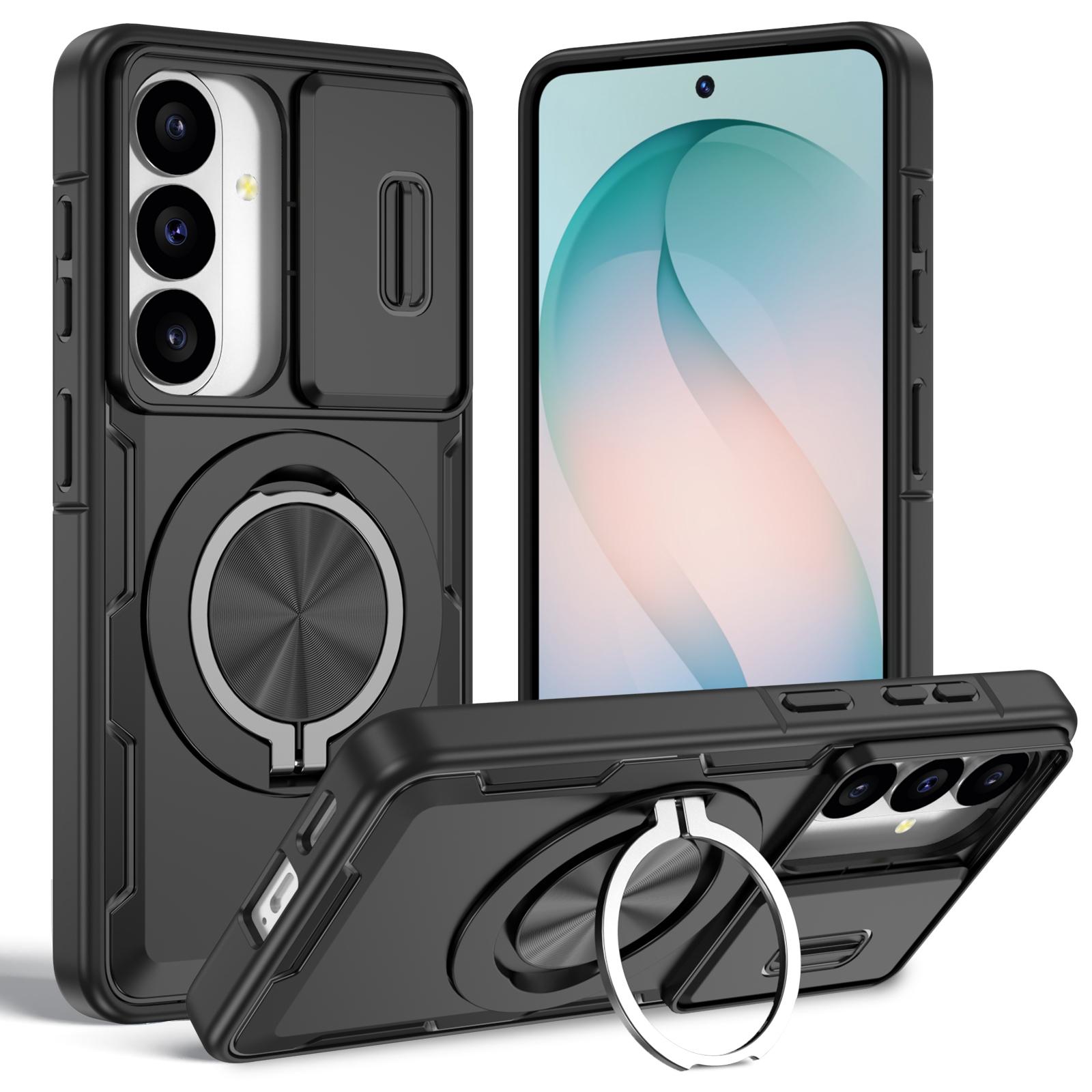 

Ударопрочный чехол Funda для Samsung Galaxy A56 5G A 56 Защита от падений Крышка для объектива Подставка Coque Capa для Samsung A56 Galaxy A56 5G чёрный