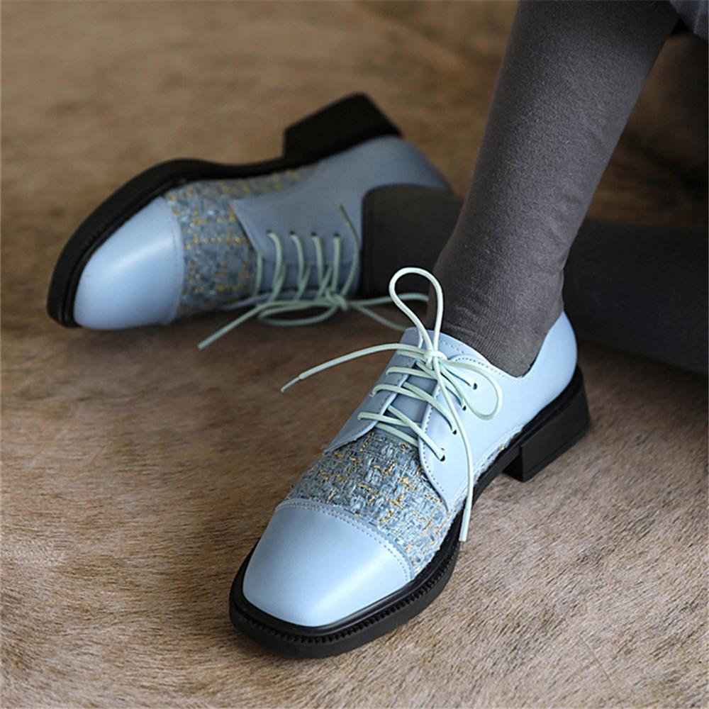Fashion 2025 Spring Fashion Korean Shoes Leather Shoes Women Creepers Oxford Shoes For Women Zapatos Casuales De Mujer Mocassin Femme