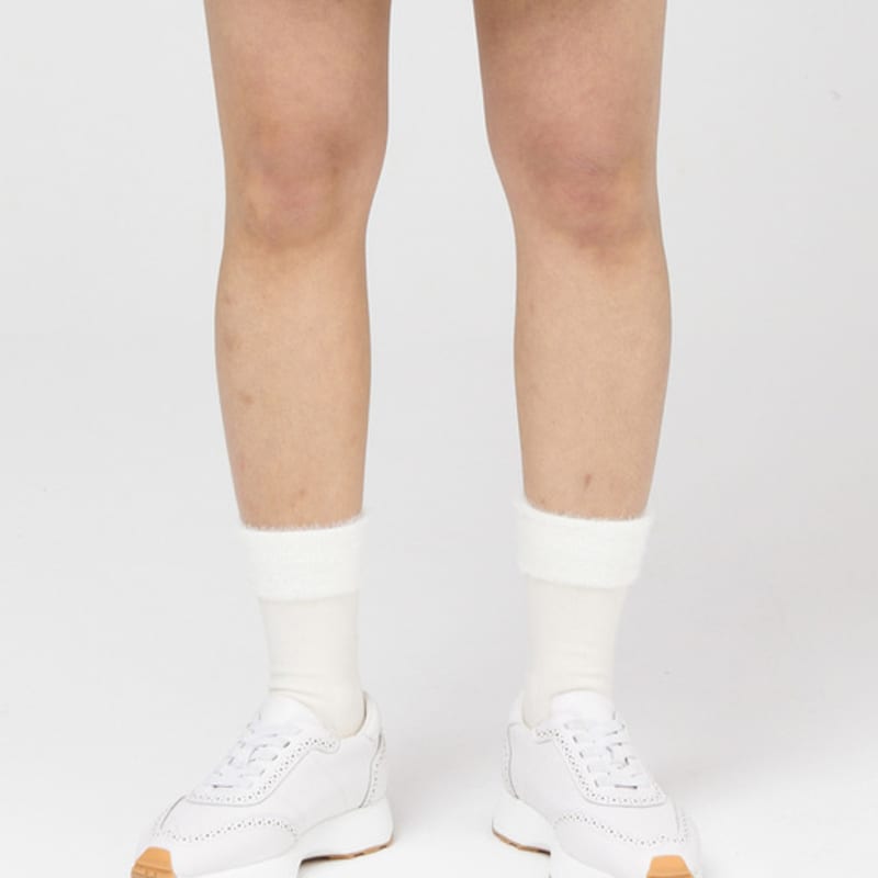 DOYOUKNOWMC ALL SEASON Wings Rib Ivory Wappen Decorated Half Socks