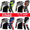 Motocross kinderset MX Jersey en Broek kinderen kind Set Dirt Bike MTB DH UTV Enduro Gear Combo Off Road Jeugd Racepak