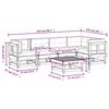 VidaXL Salon de Jardin avec Coussins 6 pcs, Canapés avec Dossier et Accoudoir, Ensemble de Meubles avec Table Basse Patio 3185984