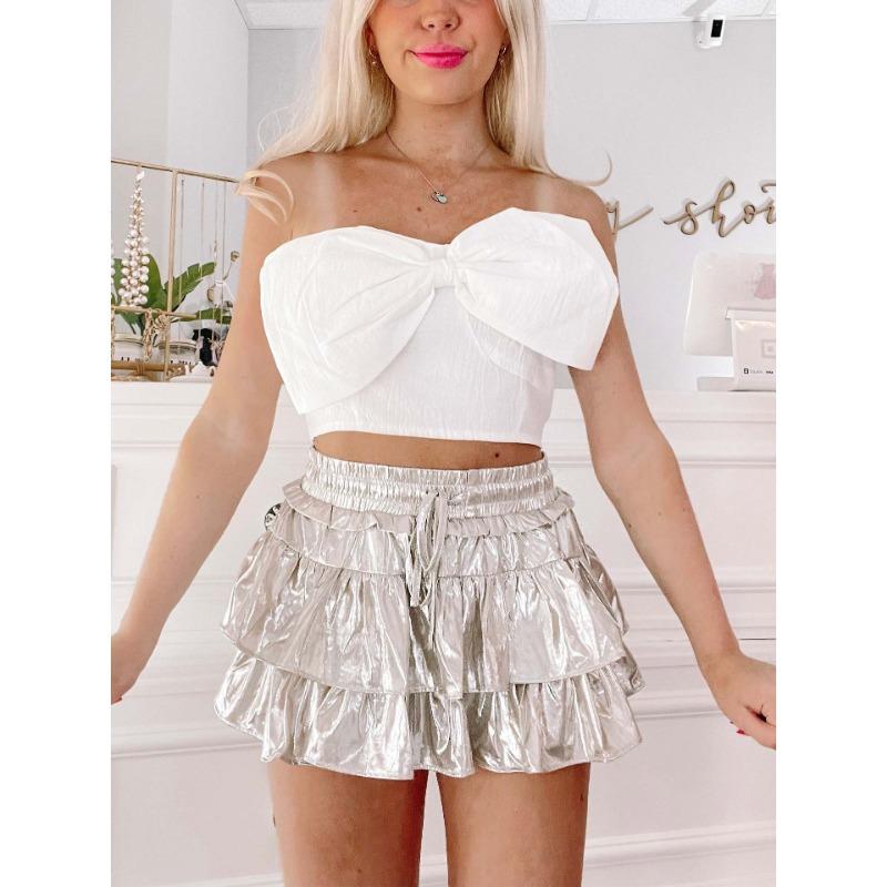 

Однотонная юбка Юбка с баской Женская юбка L