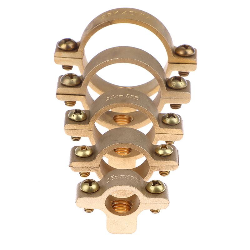 Passend für 15 22 28 35 40mm Außendurchmesser Rohr Messing M10 Rohrschelle Halterung Stütze Aufhänger Fest Klempnerei Wasser Neu und Hohe Qualität