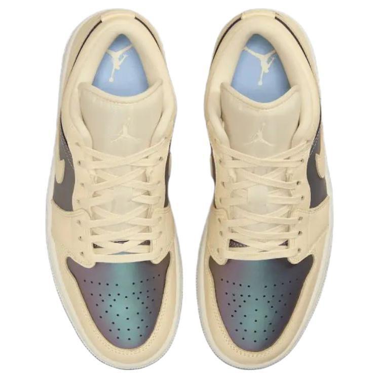 Jordan Air Jordan 1 Résistantes à l'abrasion Basses Vintage Chaussures de Basketball pour Femmes Beige IH4110-104