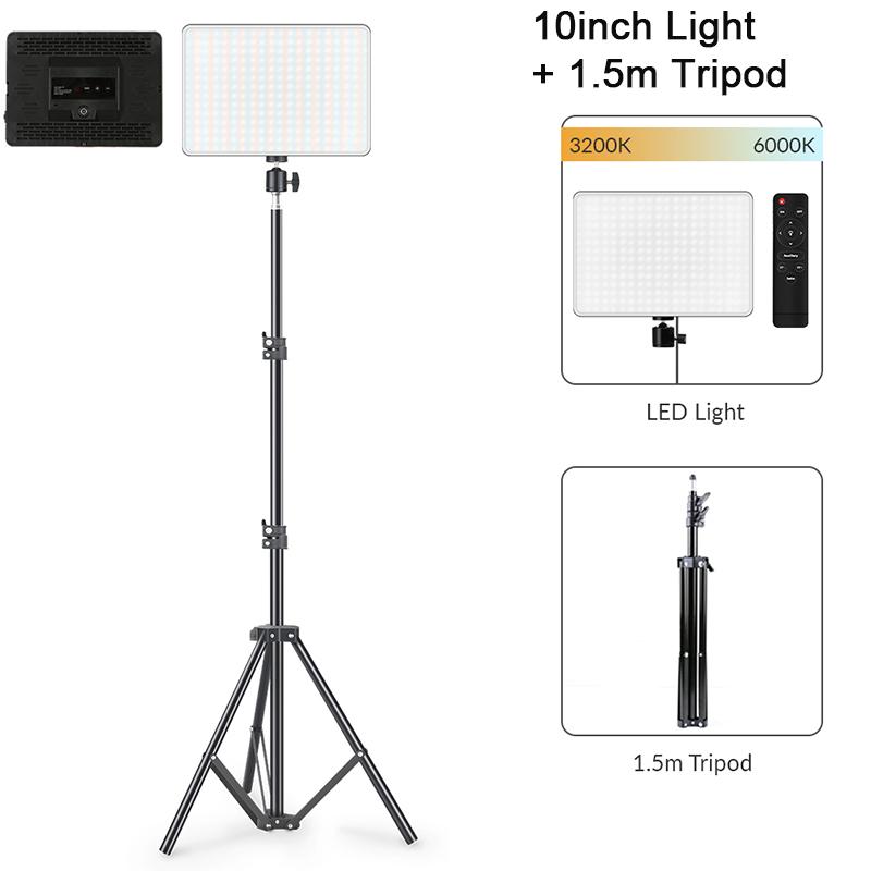 11inch 11inch LED Video Light Panel EU Plug 1111K-6111K Photography Lighting Remote Control For Live Streaming Photo Studio Lamp