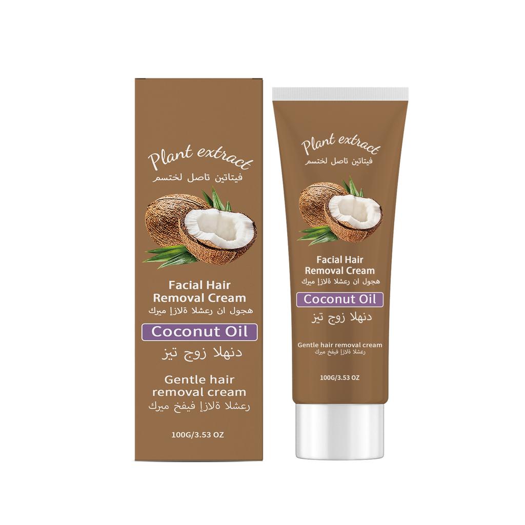 Gentle Facial Hair Removal Cream For Face, Upper Lip & Peach Fuzz, Portable Easy To Use, Smooth & Moisturizing For Men And Women