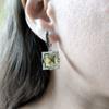 Silberne Ohrringe mit natürlichem grünem Quarz 10,08 ct, Zirkonia (2162292)