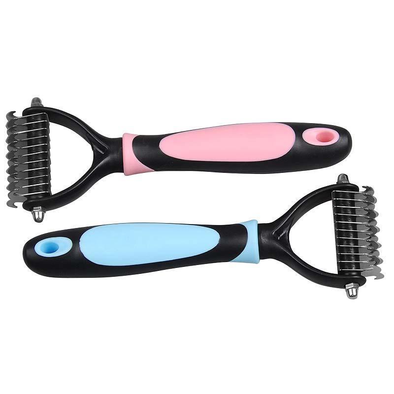 Professional Pet Undercoat Rake Dematting Comb Grooming Stripping Tool for Dog Cat Puppy