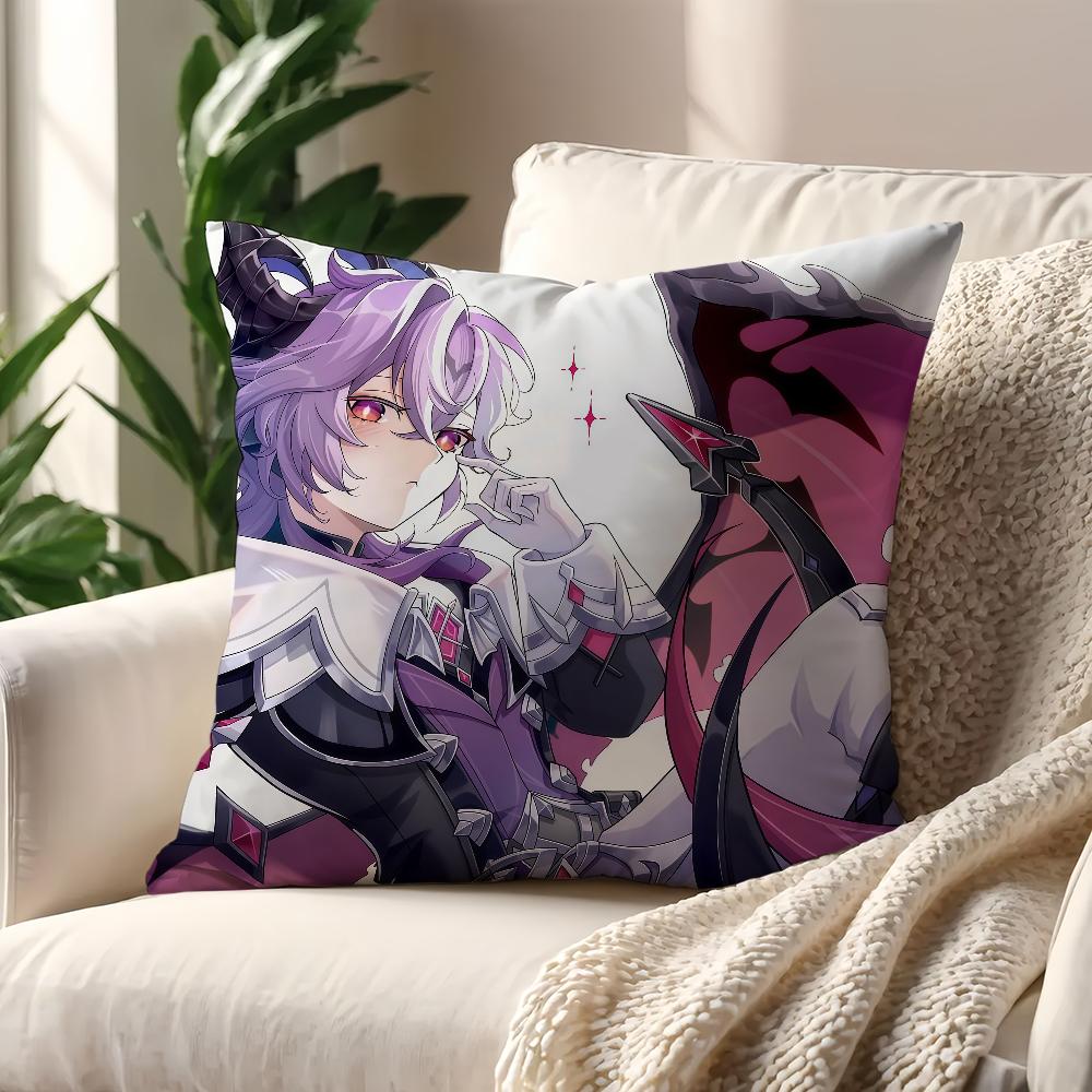 DDurin game Genshin Impact cute cushion cover For Pillow Printing Sofa Decoration Home Car Room Coffee Office Nordic Simplicity