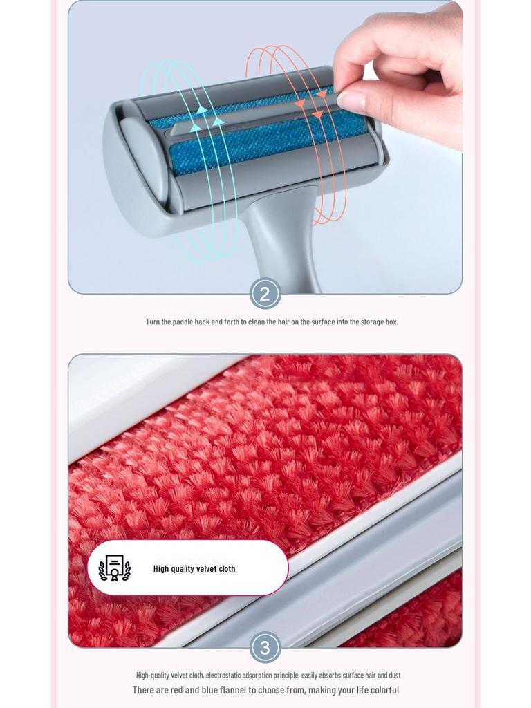 Pet Hair Remover Roller Brush for Cats and Dogs - Sticky Hair Removal Tool