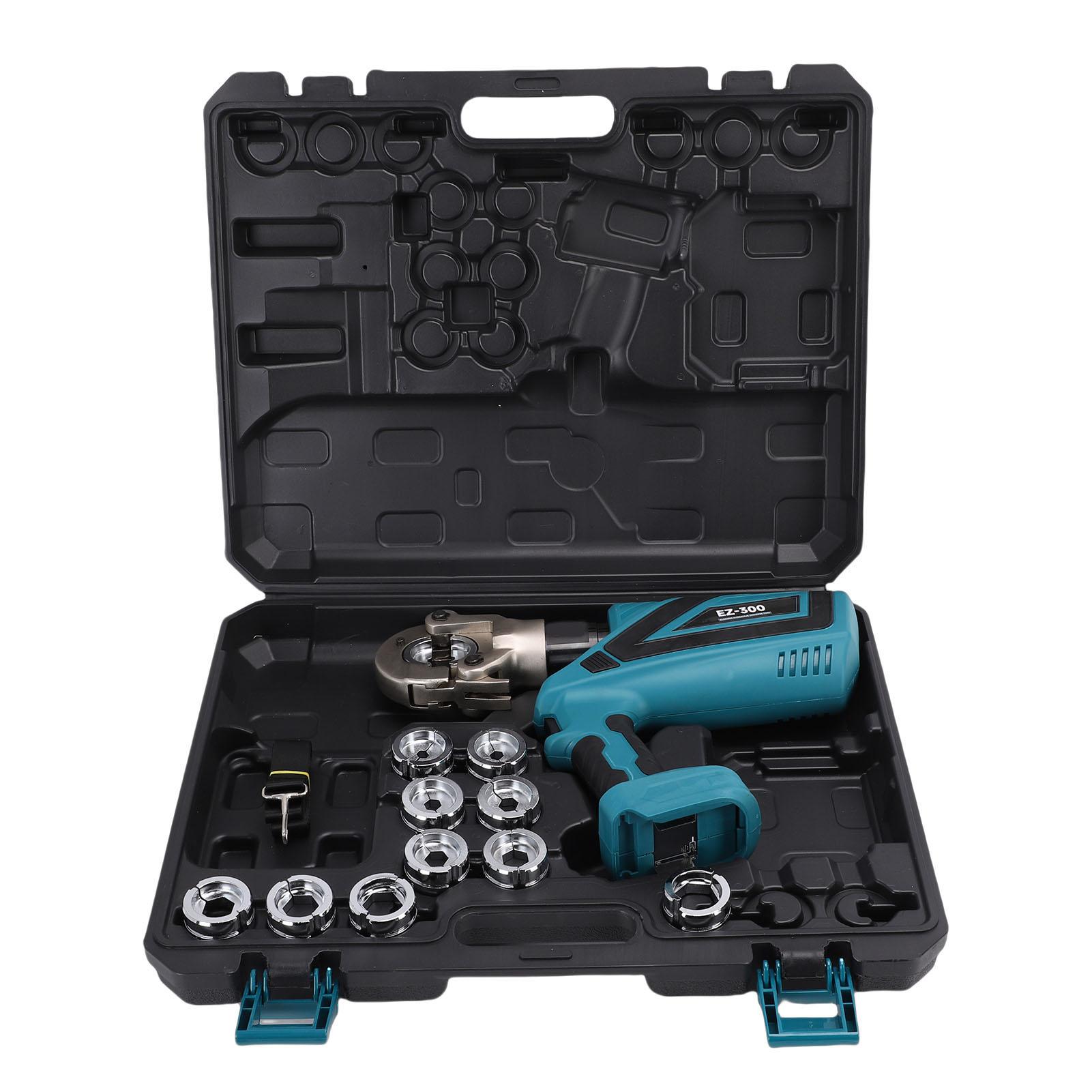 Electric Hydraulic Crimping Tool Kit 60KN Rechargeable Hydraulic Cable Lug Crimper with Dies for Copper Aluminum Cable