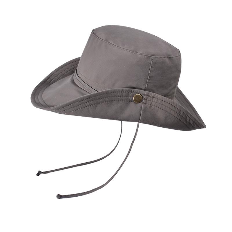 New Spring Summer Women Bucket Hat Waterproof Foldable Large Brim Sun Hat Hangable Outdoor Mountain Camping UV Protection Basin Cap