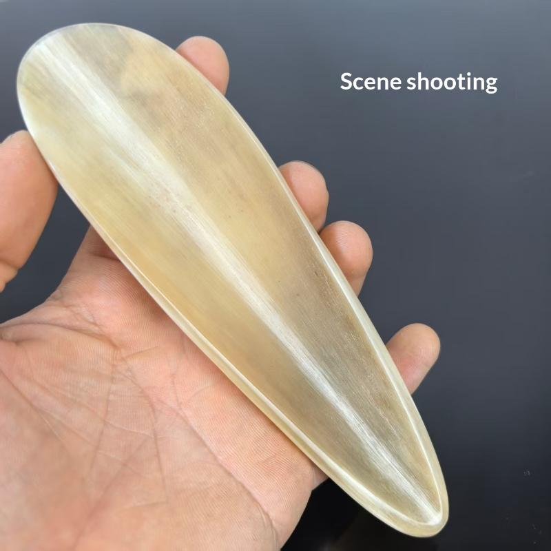 1Pcs Natural Buffalo Horn No Stress Guasha Massage Tool Acupuncture Spa Therapy Gua Sha Massager Scraping Board Beauty Tools