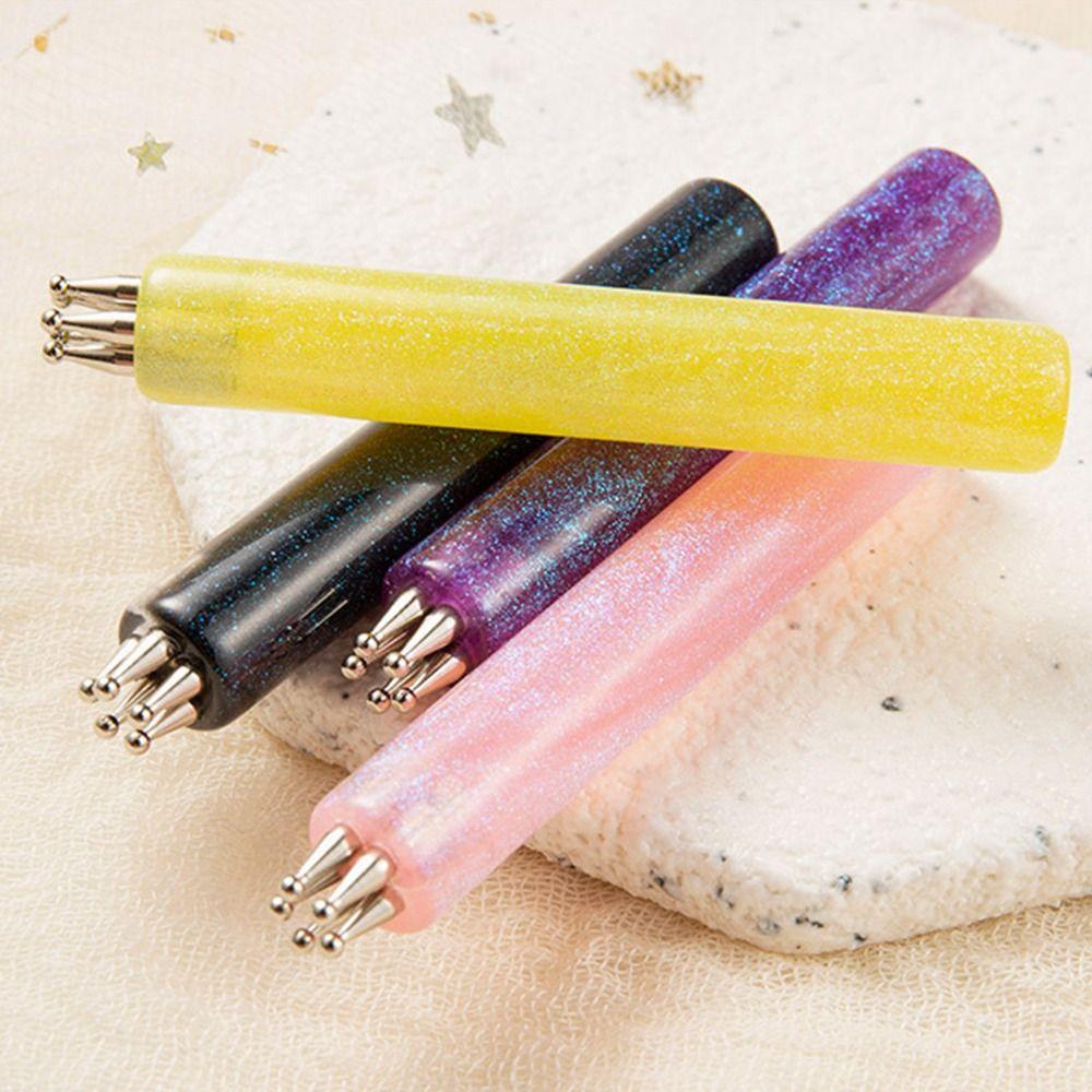5 Petal Flower Nail Dotting Pen One Stroke Flower Design Tool Acrylic Handle Dotting Tool for DIY Nail Art Easy Nail Painting
