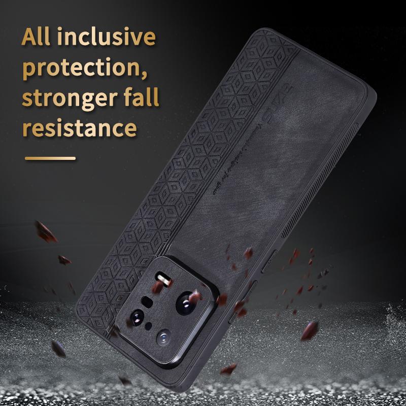 AZNS For Xiaomi 13 5G Imprinted Pattern Anti-Fading PU Leather Coated TPU Cover Anti-slip Cell Phone Case