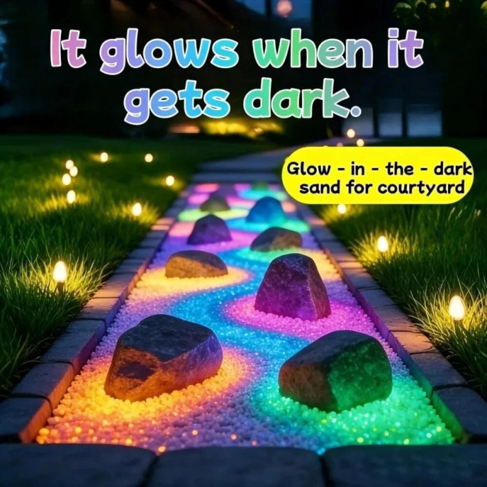 10000 Bucăți Pietre Luminoase Ornament Acvariu Acvariu Pietricele Strălucitoare în Întuneric Decorațiuni pentru Curte Exterioară, Gazon, Căi de Acces