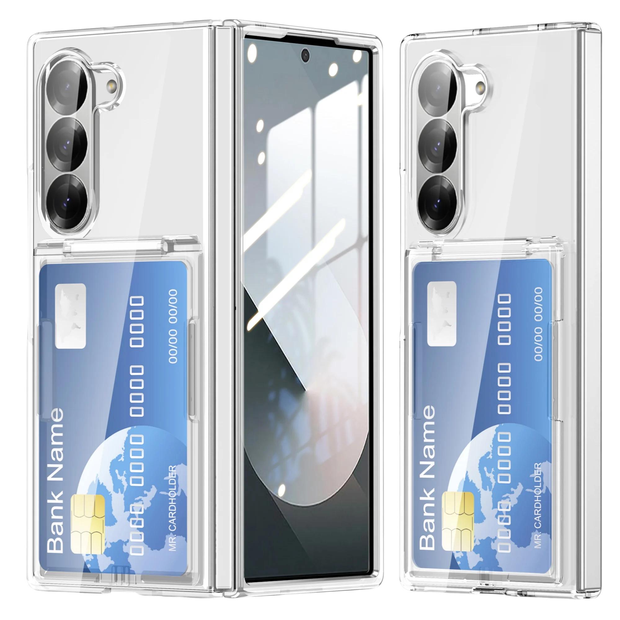 

Matte Luxury Fashion Card Slot Case for Samsung Galaxy Z Fold 7 5G Fold7 Fold5 Fold6 Fold 6 5 Funda Covers Galaxy Z Fold5 чистый