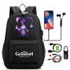Anime Game Usb Charging Travel Backpack Students Large Capacity Bookbag for Boy Girl Printed Canvas Backpack School Bag Kids Gifts