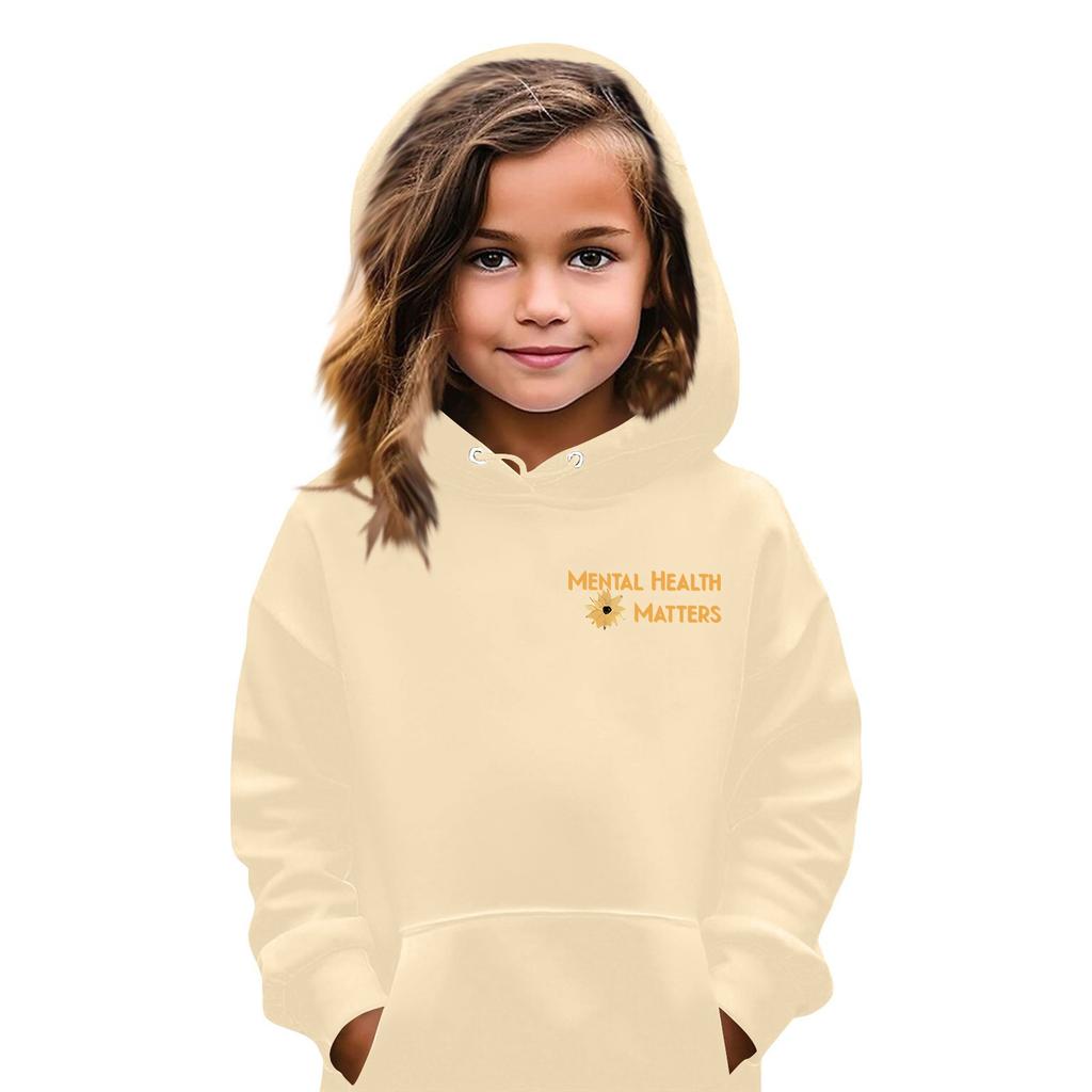 Children's Pullover Sweatshirt Long Sleeve Casual Hoodie Comfortable Loose Lightweight Pullover