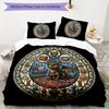 Dragons Treasures Symbols Pattern Bedding,Quilt Set Quilt Cover Pillowcase Home Birthday Gift (1*duvet Cover+2*pillowcase,without Core)