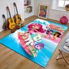 Princess Strawberry Design Area Rug Personalized Name- Non-Slip, Soft & Cozy Floor Mat for Living Room, Office - Indoor/Outdoor Carpet