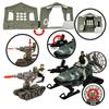 DIY Special Army Forces Playthings With Military Tents Snowmobile Tank Military Weapon Parts Camouflage Soldiers Play For Boy Gifts