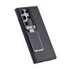 For Samsung Galaxy S25 Ultra S24 S23  Matte Plain Leather Flip Up Lens Bracket Case Protection Cover Accessory