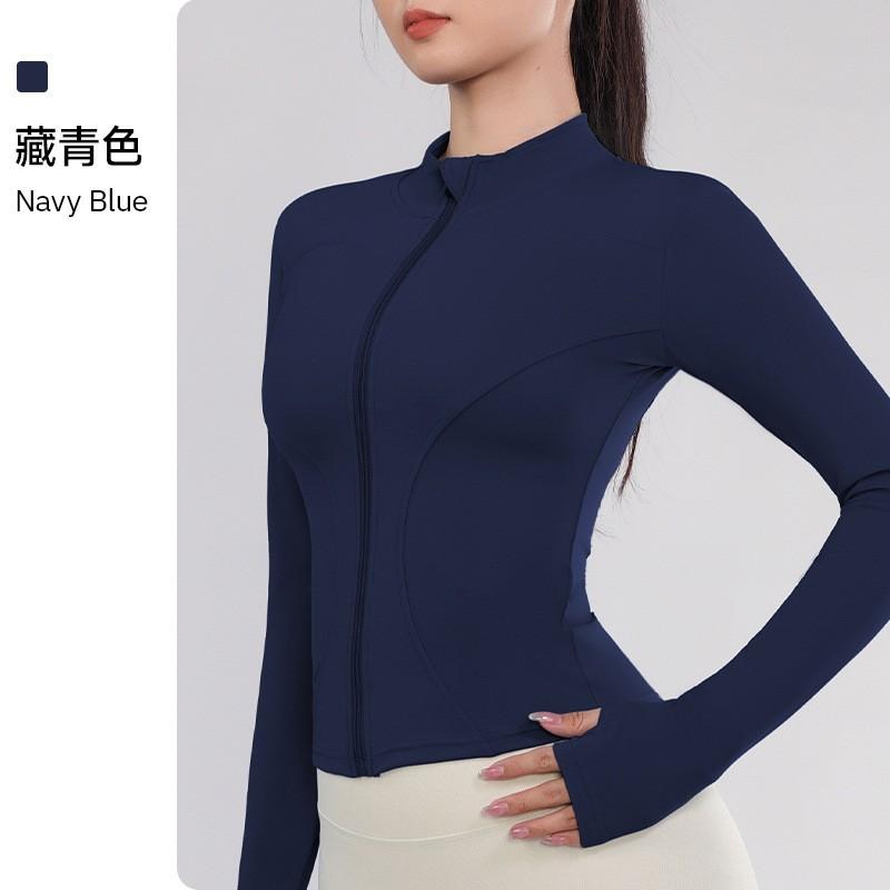 

Skinny And Tight Fitness Clothes, Long-Sleeved Women S Autumn And Winter Yoga Clothes, Running Quick-Drying Clothes Training Tops, High Elasticity S тёмно-синий
