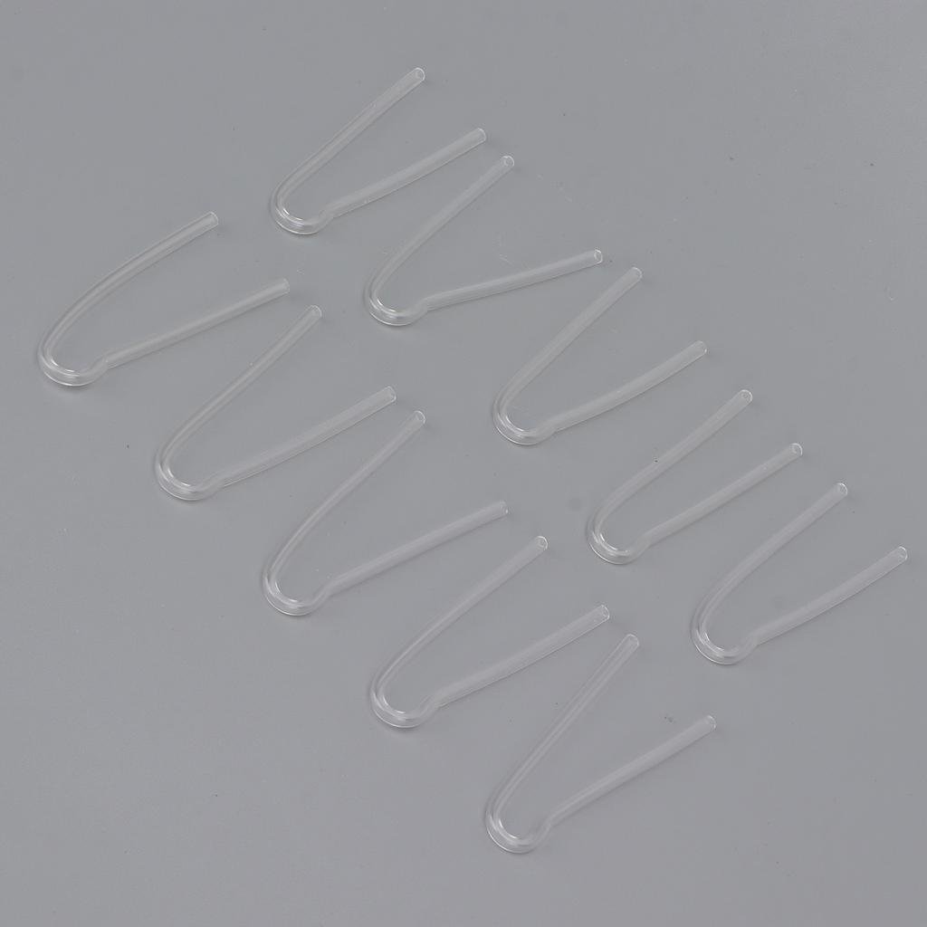 10Pcs Hearing Aid Tube R Type Replacement BTE Earmold Hearing Aid Tubes for Most Hearing Aids