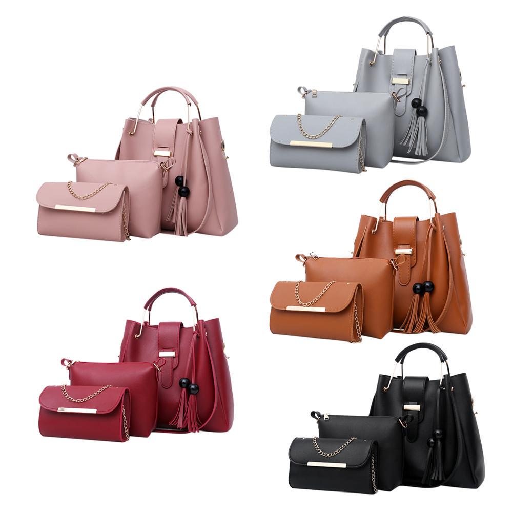 Tassel Shoulder Bag Handbag 3-Piece Sets