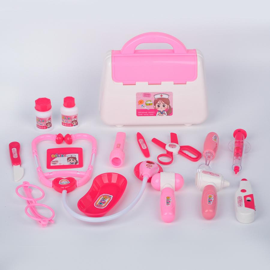Children Playing House, Little Doctor Toys, Stethoscope, Medical Kit, Male And Female Gifts, Role-Playing, Simulated Nurse Toys розовый