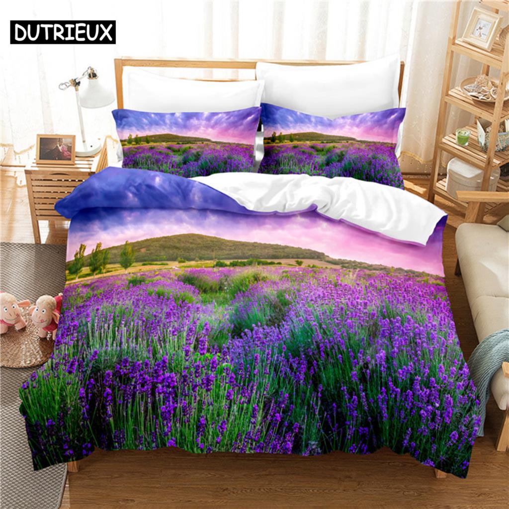 Lavender Manor Bedding Set Duvet Cover Set 3d Bedding Digital Printing Bed Linen Queen Size Bedding Set Fashion Design