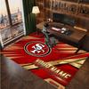 San Francisco 49ers Personalisierter Kristall-Samt-Teppich, Benutzerdefinierter Namens-Text Weicher Anti-Rutsch-Teppich für Wohnzimmer Schlafzimmer