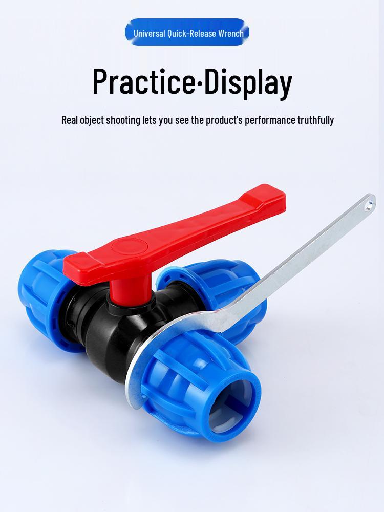 Klucz PE Quick-Connect: Żelazo, Plastikowe Złączki Rurowe - Trójnik, Kolanko, Zawór Kulowy, Szybkozłączka do Rur Wodnych