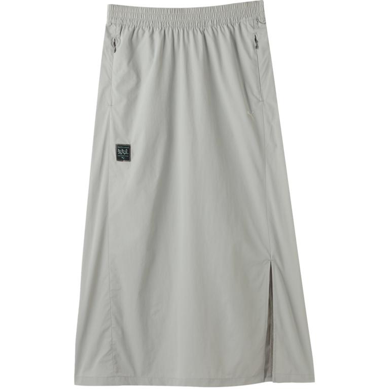 PUMA RETRO Casual Long Skirt Women s Light Gray 630612-09 XS (150/54A)