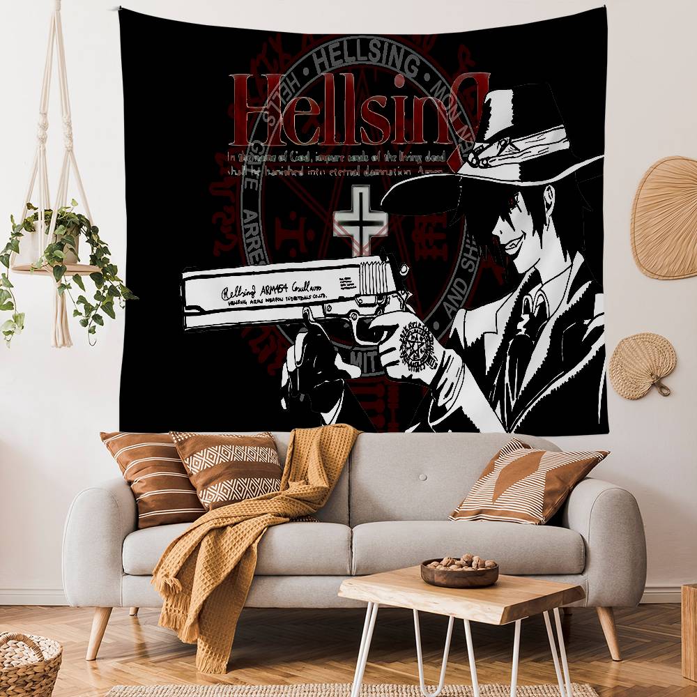 Anime Hellsing DIY Wall Tapestry For Living Room Home Dorm Decor Wall Art Decor