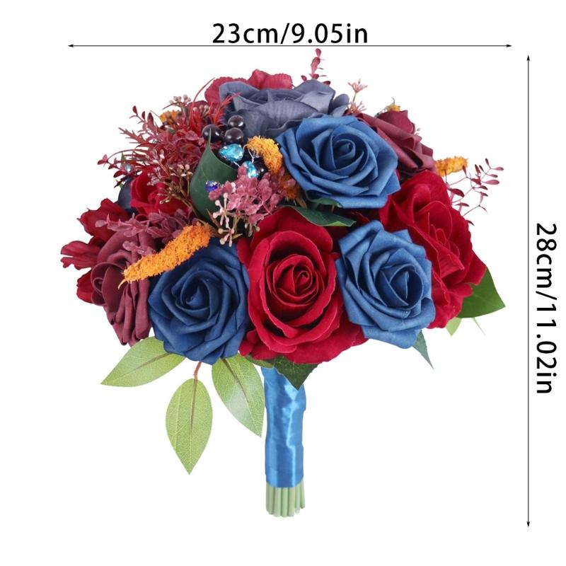 Wedding Bouquets Artificial Flower Arrangement for Ceremony, Anniversary, Photography Props, Wedding Party Centerpieces