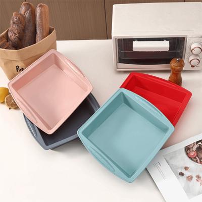 2PCS Heat Resistant Cake Baking Pan Anti-Slip Handle Bread Mold Dessert Baking Mold  Kitchen