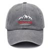 Vintage Distressed Black No Virus In the Mountains Slogan Print Baseball Cap Ideal for Outdoor Activities Fishing Hand Wash