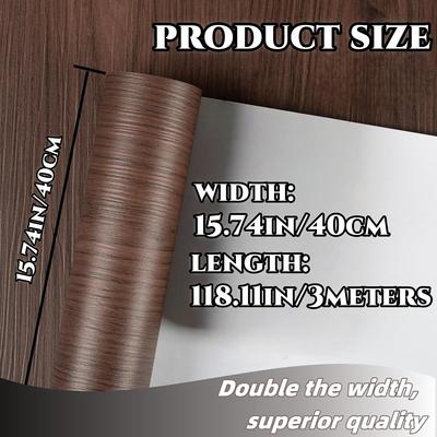 1 Rolka 40X300CM Szeroka Rolka Podłogowa Winylowa Samoprzylepna, Naklejka Podłogowa z Wzorem Drewna Odklej i Przyklej Naklejki Podłogowe Trwałe