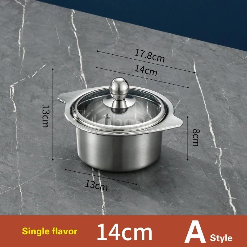 Whirlwind cooker One person one pots small hotpot Clear Soup Double Flavor Pot Single person hot pot with lid Induction cooking