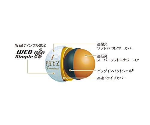 BRIDGESTONE PHYZ Premium Golf Balls, 1 Dozen (12 Balls), Gold Pearl PMGX (x 2)