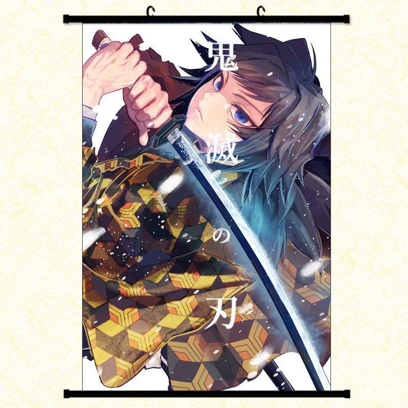 Autentisk Kimetsu No Yaiba Demon Slayer Tecknade Karaktärer Väggaffisch För Hem Och Rumsdekor