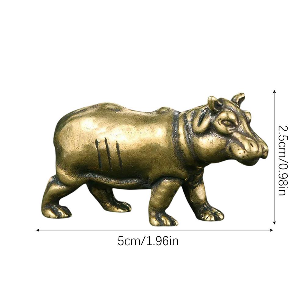 Tea Pet Table Ornament Decorations Small Tea Pet Copper Animal Figurine Collectible Table Decoration Miniatures Animal Ornaments