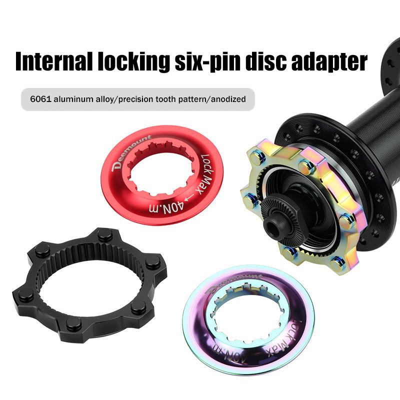44mm Fahrrad Center Lock zu 6-Loch Scheibenbremsadapter Fahrradnabe Rotor Umwandlung für Fahrrad Scheibenbremszubehör