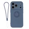 For iPhone 17 Pro Silicone Case with Strap Ring Kickstand Phone Cover