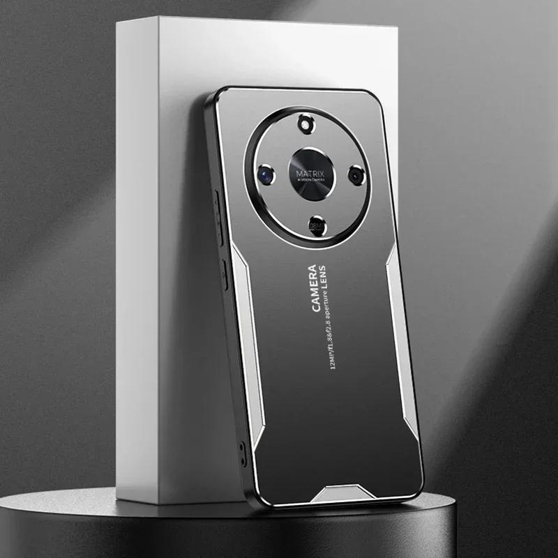 Custodia in Lega di Alluminio Metallo Opaca Per Honor Magic 7 6 Pro Lite X9 X8 X7 A B C Sensazione Pelle Fredda Antiurto Protezione Copri Telefono