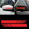 2 Pairs Red Stripe Vinyl Decal Sticker Fit For Car Rear View Side Wing Mirror